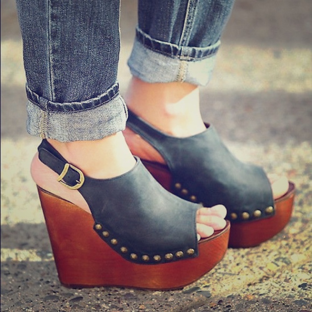 Jeffrey Campbell Free People “Snick” Wedge, Sz 7